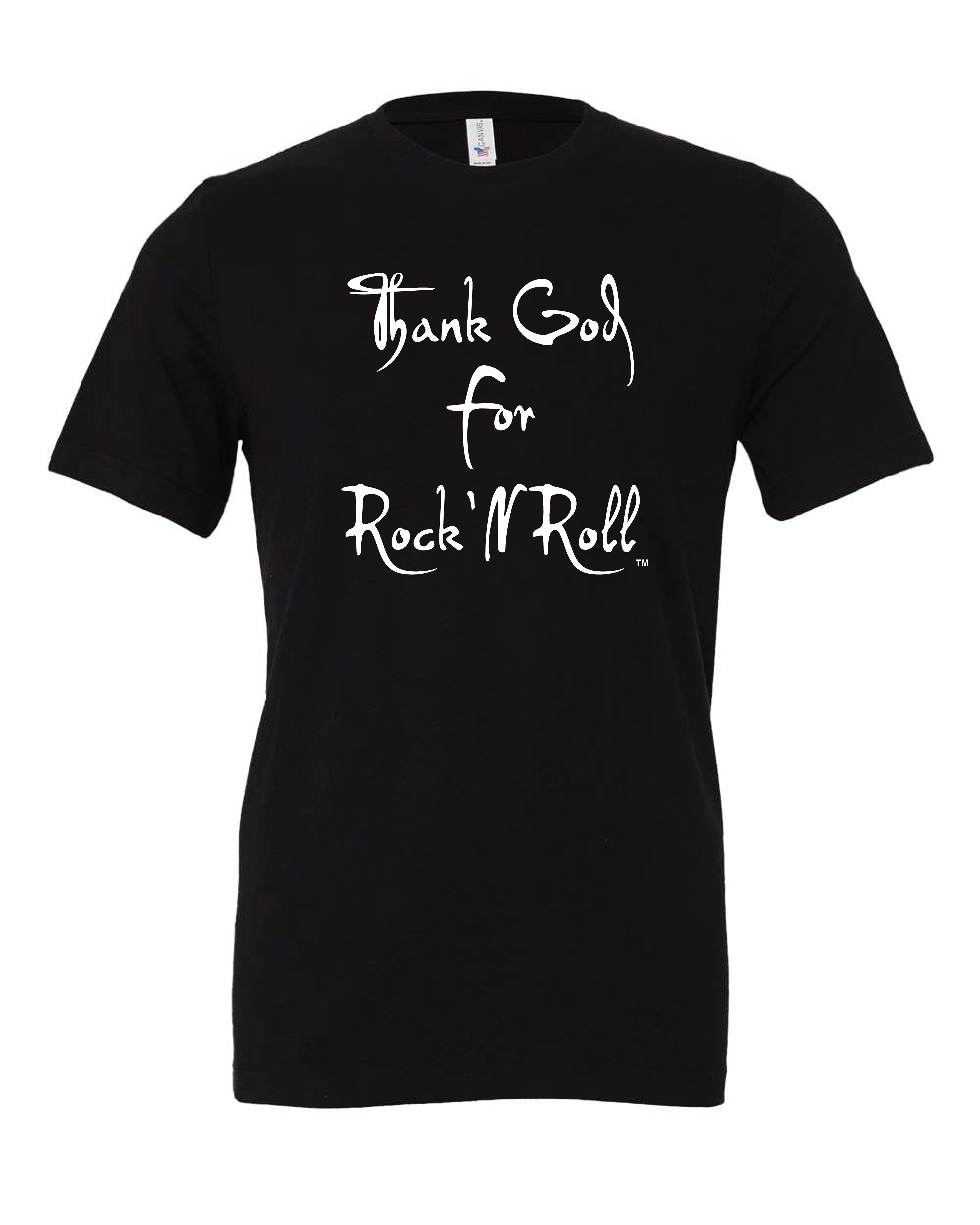 THANK GOD FOR ROCK ‘N’ ROLL™ Black T-Shirt